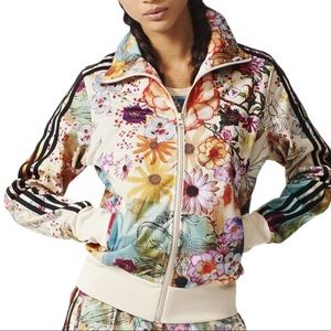 Adidas Firebird track jacket, Rare, Floral, Size S